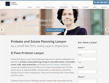Tablet Screenshot of forbeslawoffice.com